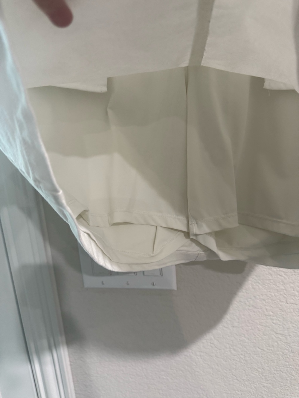 White Mini Skirt - Classic Pull-On Style - size L - Picture 5 of 11